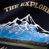 (ZT1271) The Explorer Embroidery Graphic Tee