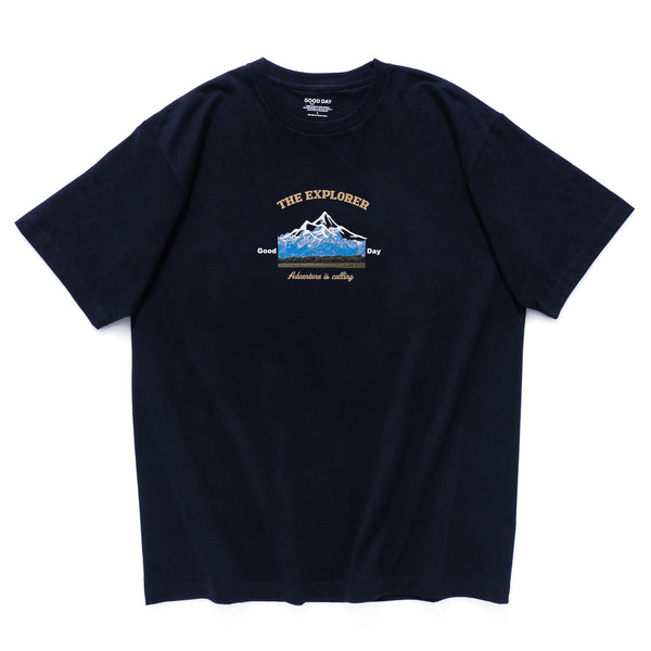 (ZT1271) The Explorer Embroidery Graphic Tee
