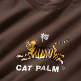 (ZT1292) Cat Palm Graphic Tee