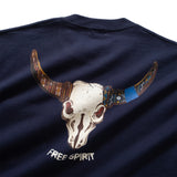 (ZT1293) Buffalo Skull Graphic Pocket Tee