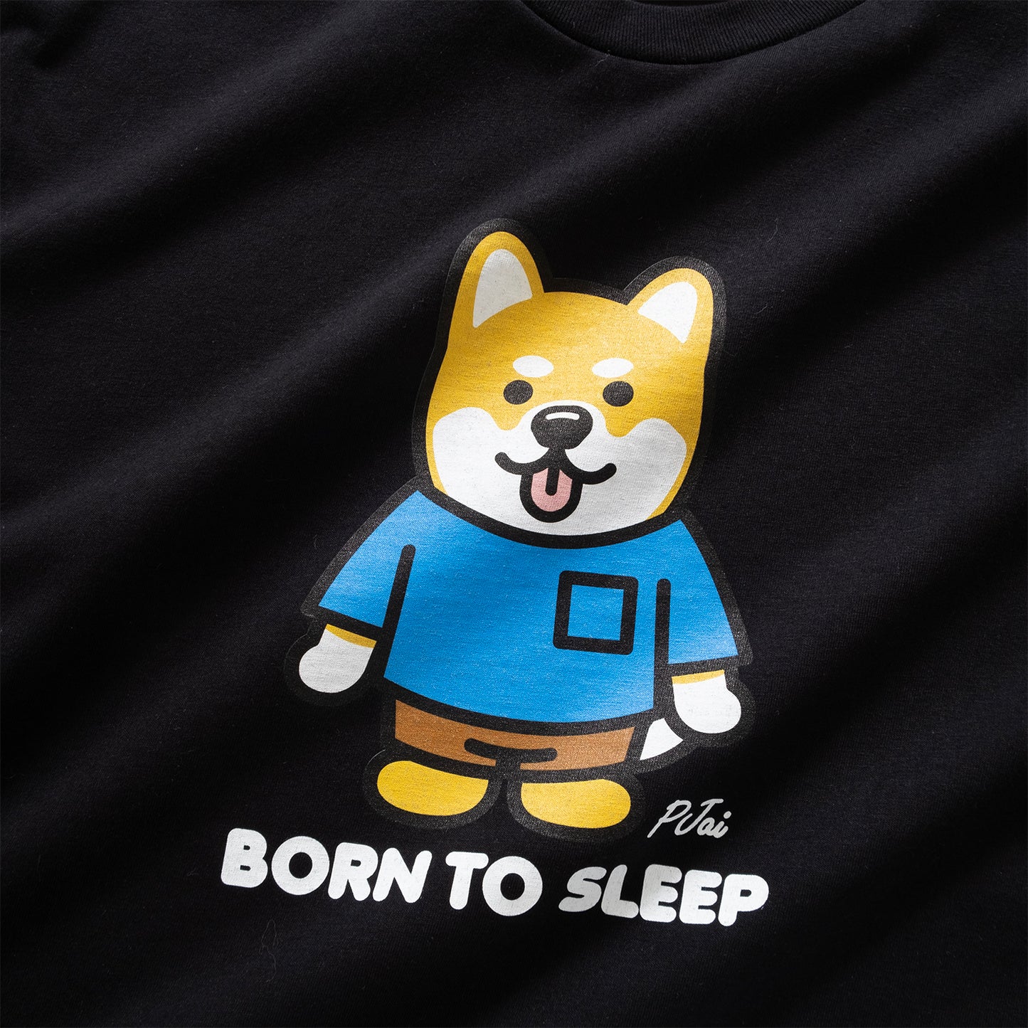(ZT1300) 藍衣P仔圖案Tee