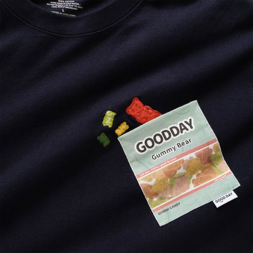 (ZT1355) Gummi Bear Embroidery Pocket Tee