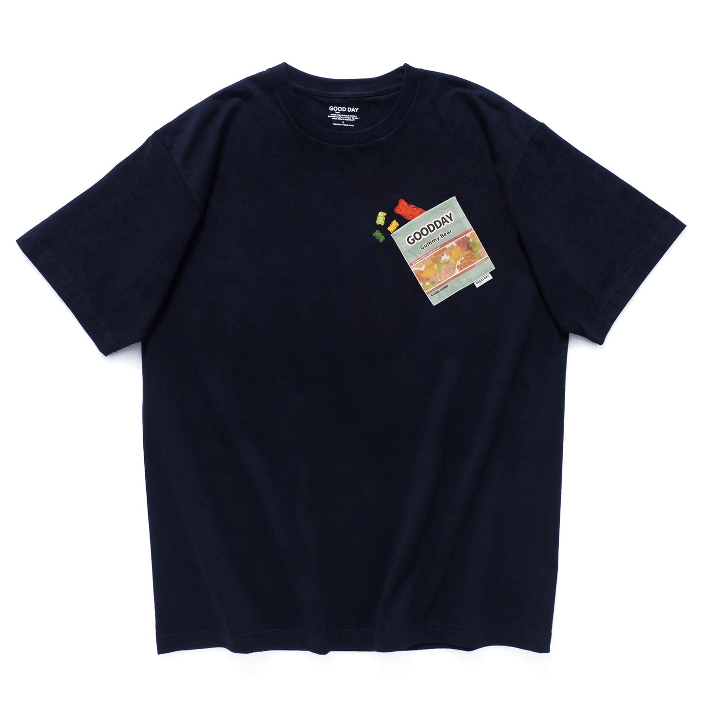 (ZT1355) Gummi Bear Embroidery Pocket Tee