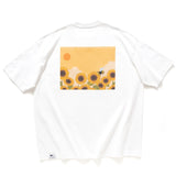 (ZT1382) Sunflower Embroidery Two Pockets Tee