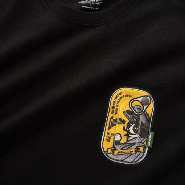 (ZT1387) Canned Cat Graphic Pocket Tee