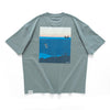 (ZT1388) Otter Graphic Embroidery Tee
