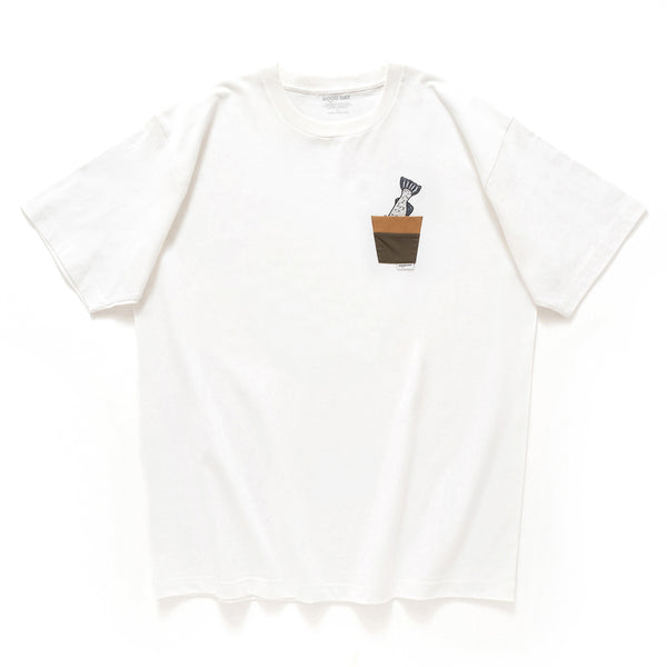 (ZT1404) Let's Go Fishing Graphic Embroidery Tee