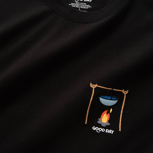 (ZT1411) Camp Fire Embroidery Graphic Tee