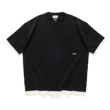 (ZT1416) Double Fake Layer Pocket Tee