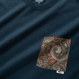 (ZT1437) Japan Paisley Fabric Pocket Tee