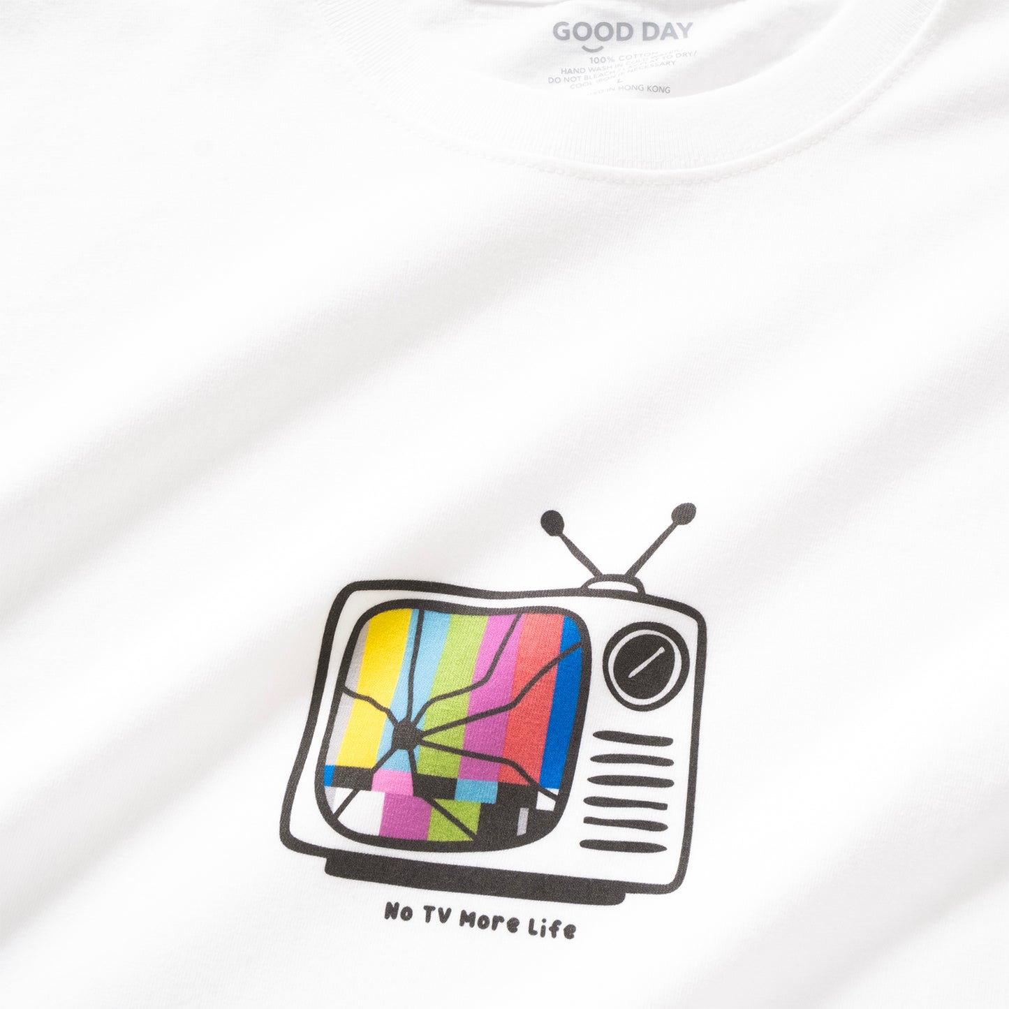 (ZT1631) No TV More Life 圖案 Tee