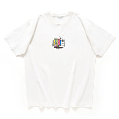 (ZT1631) No TV More Life 圖案 Tee