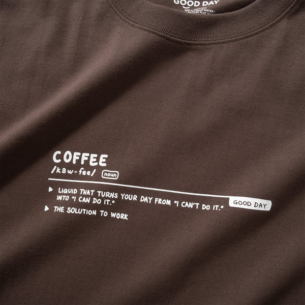 (ZT1655) Coffee Dictionary Graphic Tee