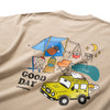 (ZT1669) Camping Cat Graphic Pocket Tee