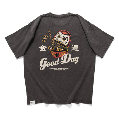 (ZT1673) Rich Daruma Graphic Tee