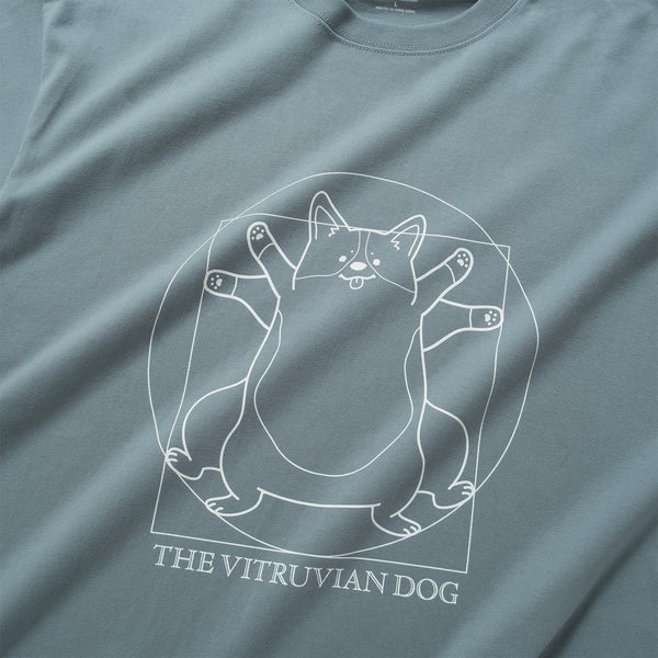 (ZT1719) The Vitruvian Dog Graphic Tee