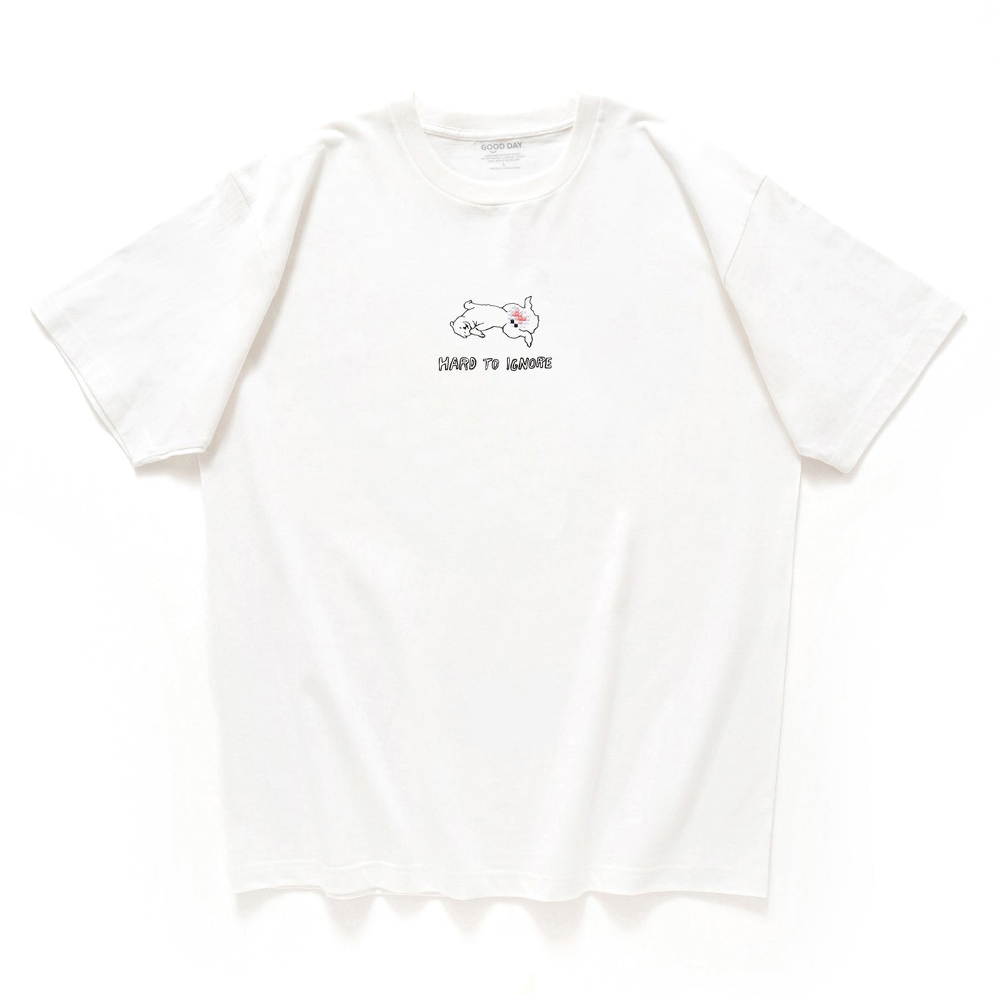 (ZT1725) Hard To Ignore Embroidery Graphic Tee