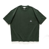 (ZT321) Fake Layer Heavyweight Pocket Tee