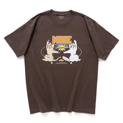 (ZT1747) Dance Cat Graphic Tee