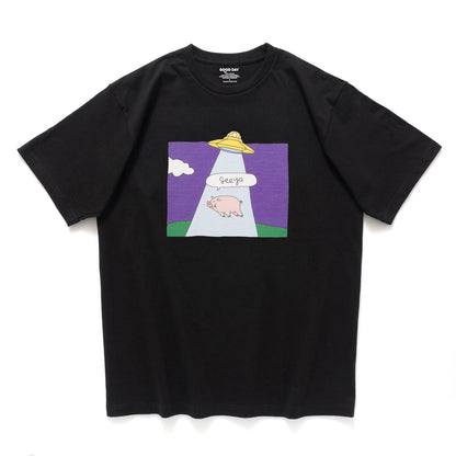 (ZT1917) UFO Animals Graphic Tee