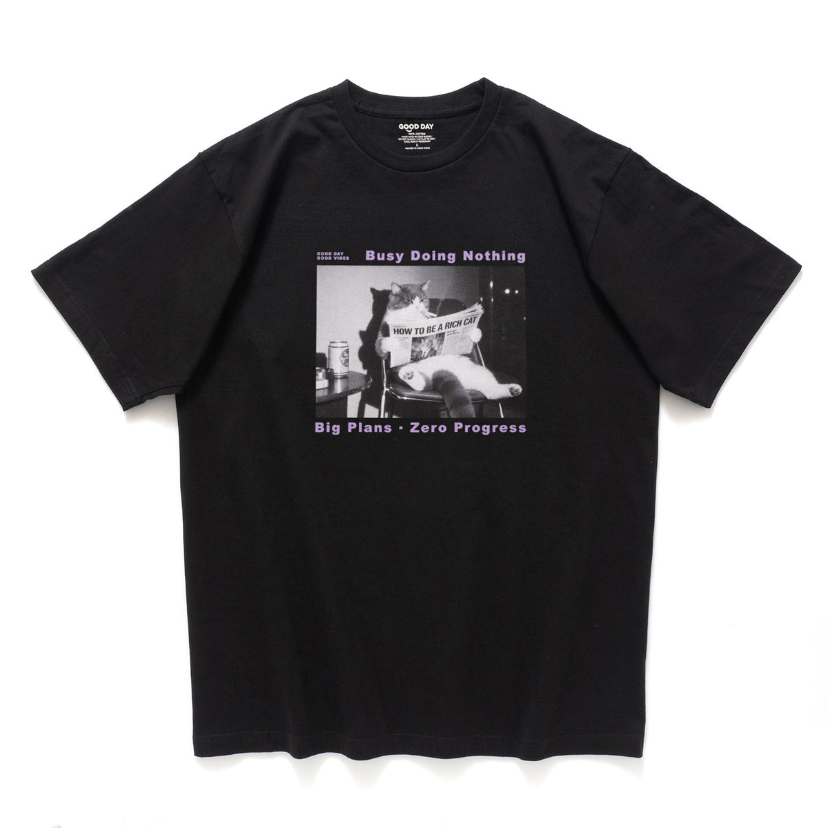 (ZT1977) Zero Progress Cat Photoprint Tee