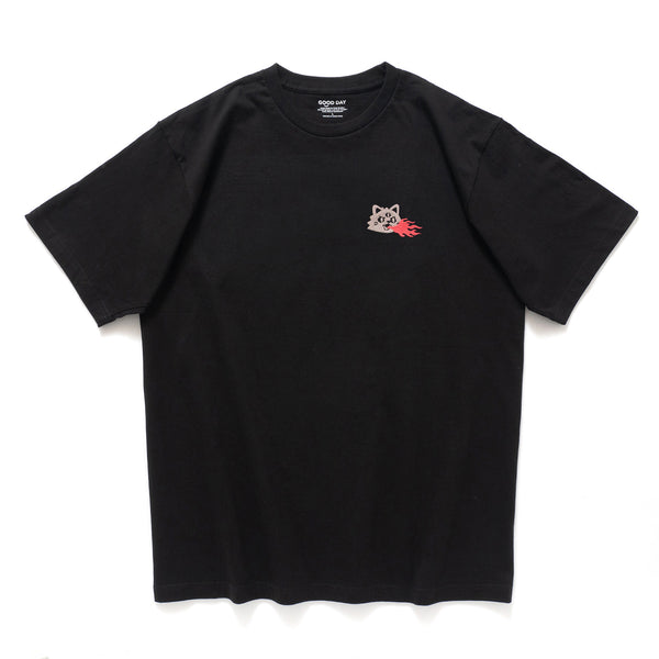 (ZT1857) Catzilla Embroidery Graphic Tee