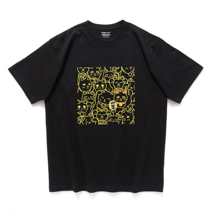 (ZT1607) 招財貓繡花Tee