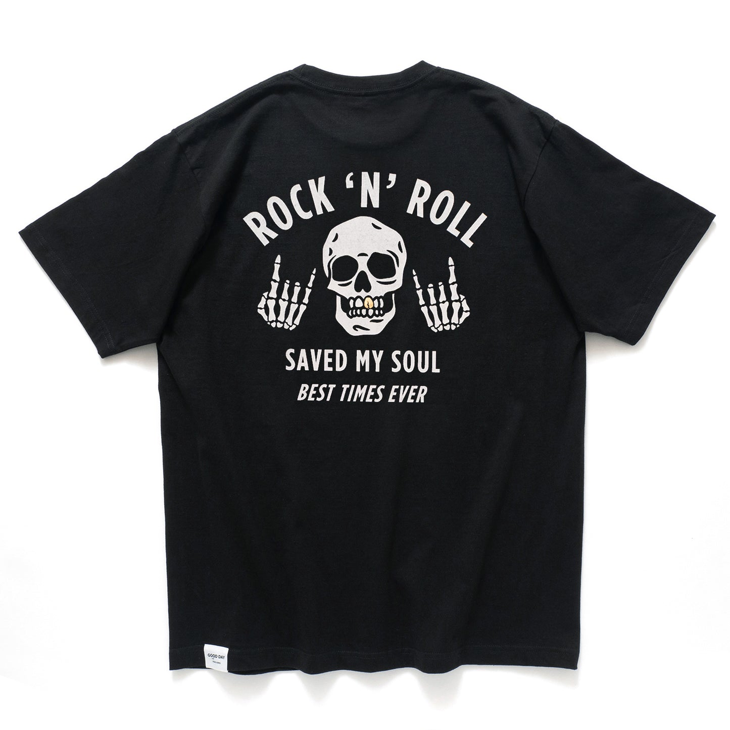 (ZT1908) Gold Teeth Rock 'N' Roll Graphic Tee