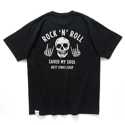 (ZT1908) Gold Teeth Rock 'N' Roll Graphic Tee