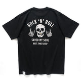 (ZT1908) Gold Teeth Rock 'N' Roll Graphic Tee