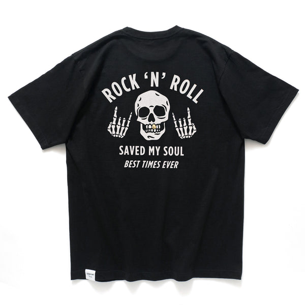 (ZT1908) Gold Teeth Rock 'N' Roll Graphic Tee