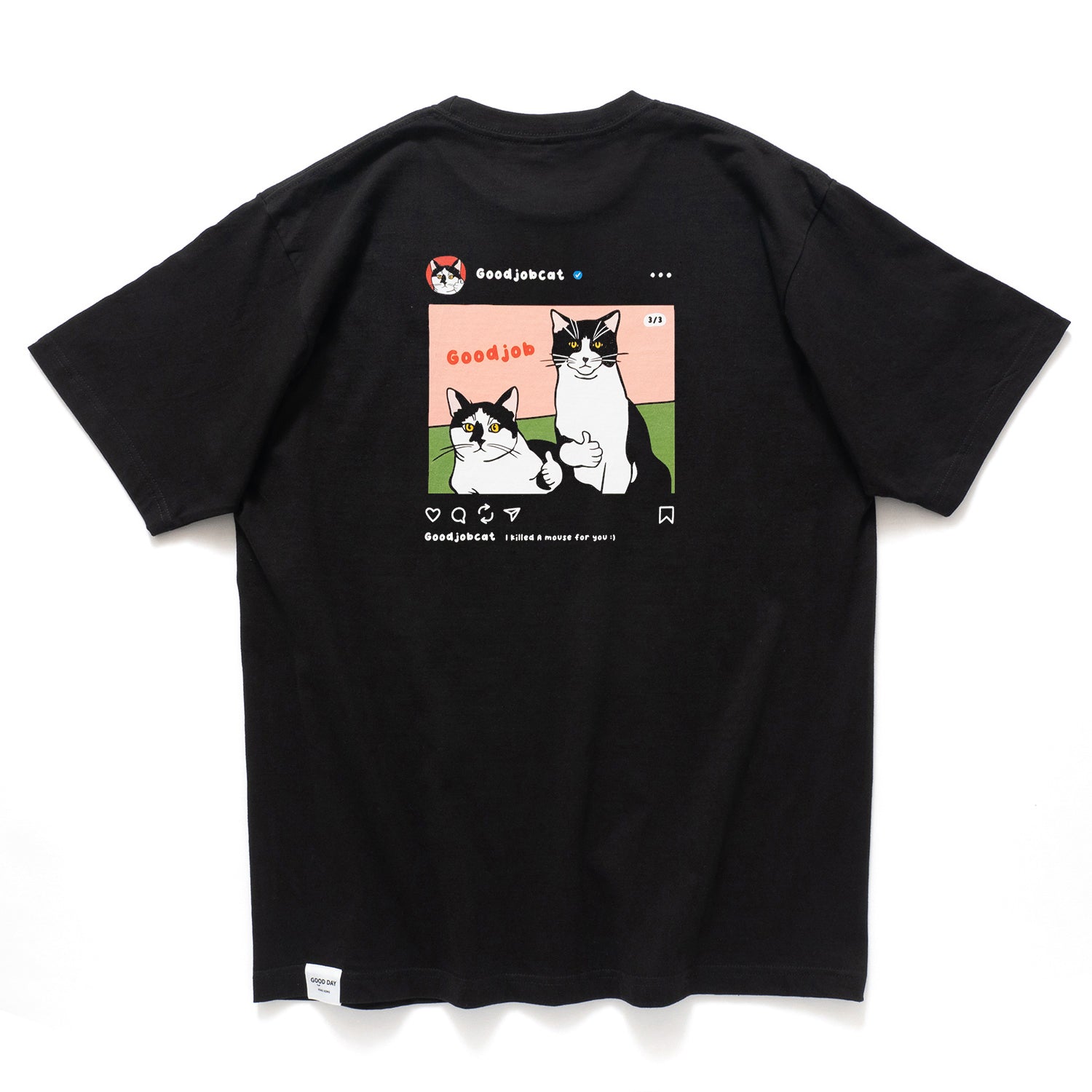 (ZT1867) Good Job Cat IG 圖案 Tee – ad-lib