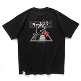 (ZT1857) Catzilla Embroidery Graphic Tee