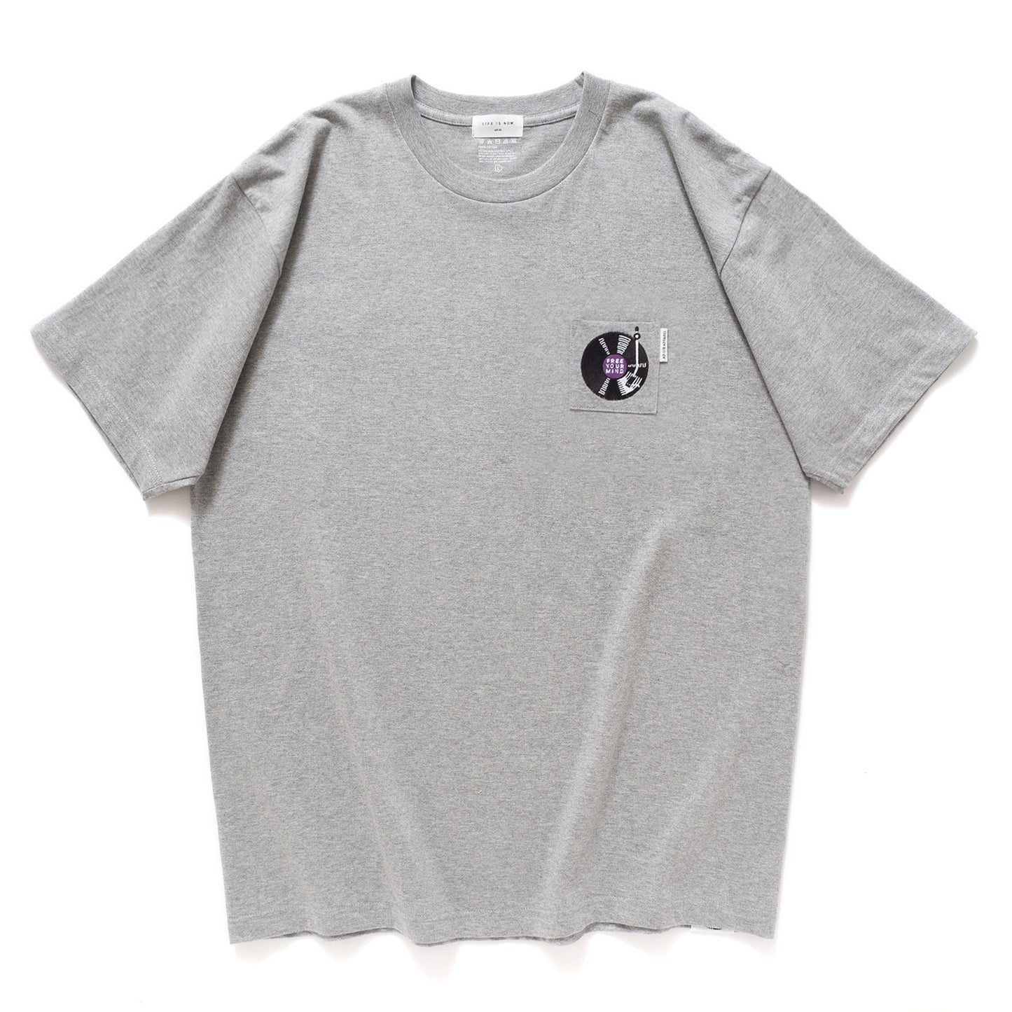 (ZT1810) 黑膠唱片繡花 Tee