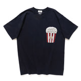 (ZT1250) Popcorn Graphic Patchwork Tee