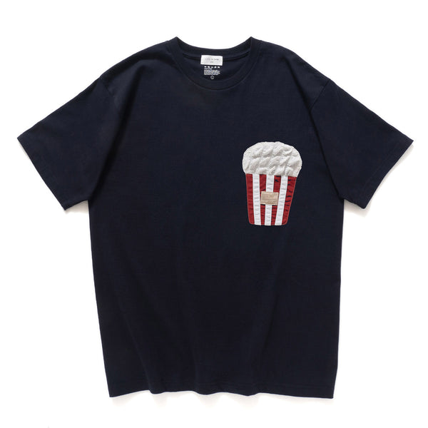 (ZT1250) Popcorn Graphic Patchwork Tee