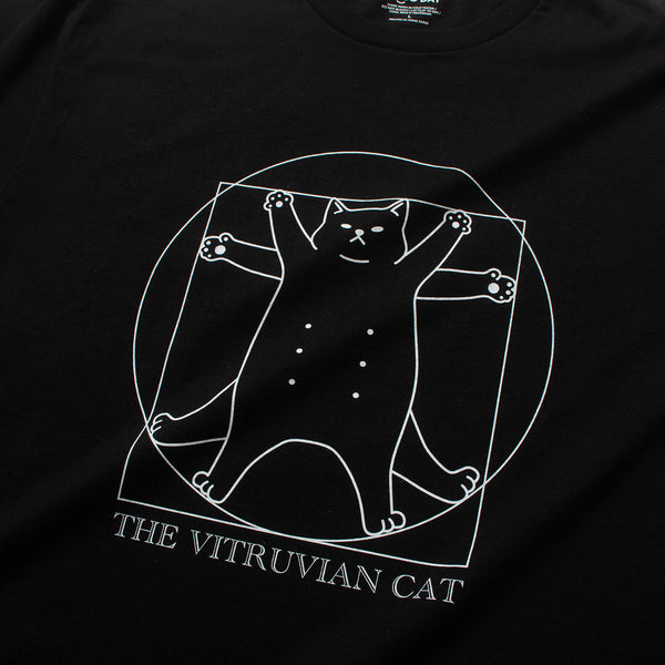 (ZT749) The Vitruvian Cat Graphic Tee