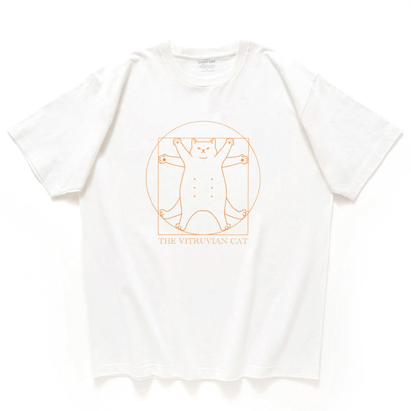 (ZT749) The Vitruvian Cat Graphic Tee