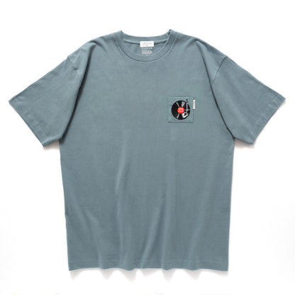 (ZT1810) 黑膠唱片繡花 Tee