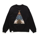 (ZW428) Native American Tent Graphic Pocket Sweater