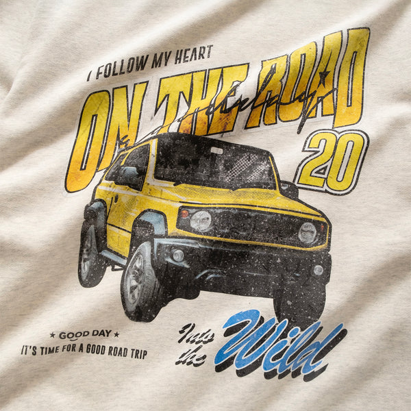 (ZW429) On The Road Jeep Graphic Sweater