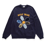 (ZW430) Flower Graphic Patch Sweater