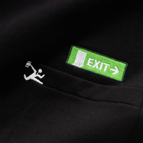 (ZW434) Exit Sign Embroidery Sweater