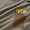 (ZW435) Landscape Embroidery Pocket Sweater