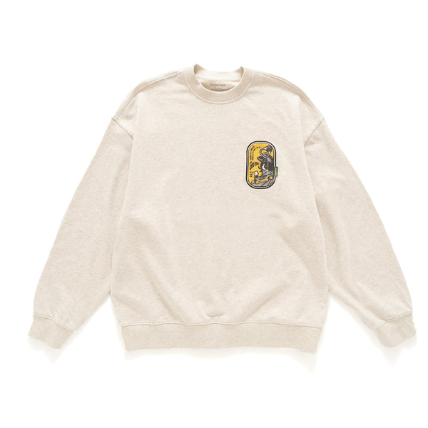 (ZW437) Canned Cat Graphic Pocket Sweater