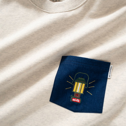 (ZW442) Camping Light Graphic Embroidery Sweater