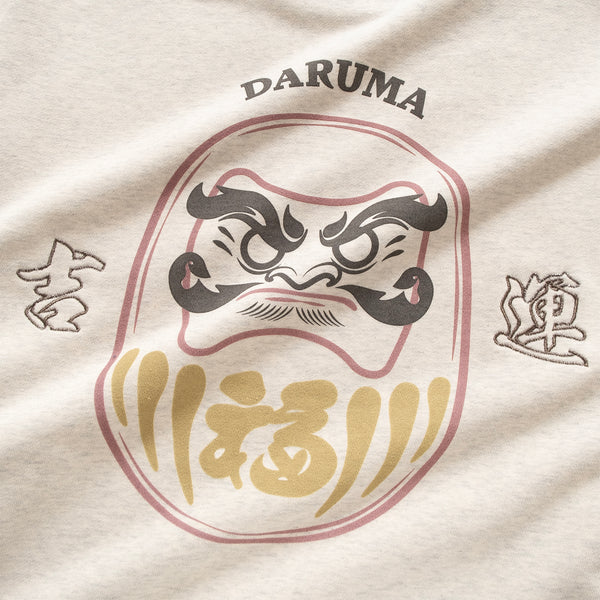 (ZW448) Daruma Graphic Embroidery Sweater
