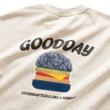 (ZW457) Hamburger Graphic Patchwork Sweater