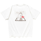 (ZT1857) Catzilla Embroidery Graphic Tee