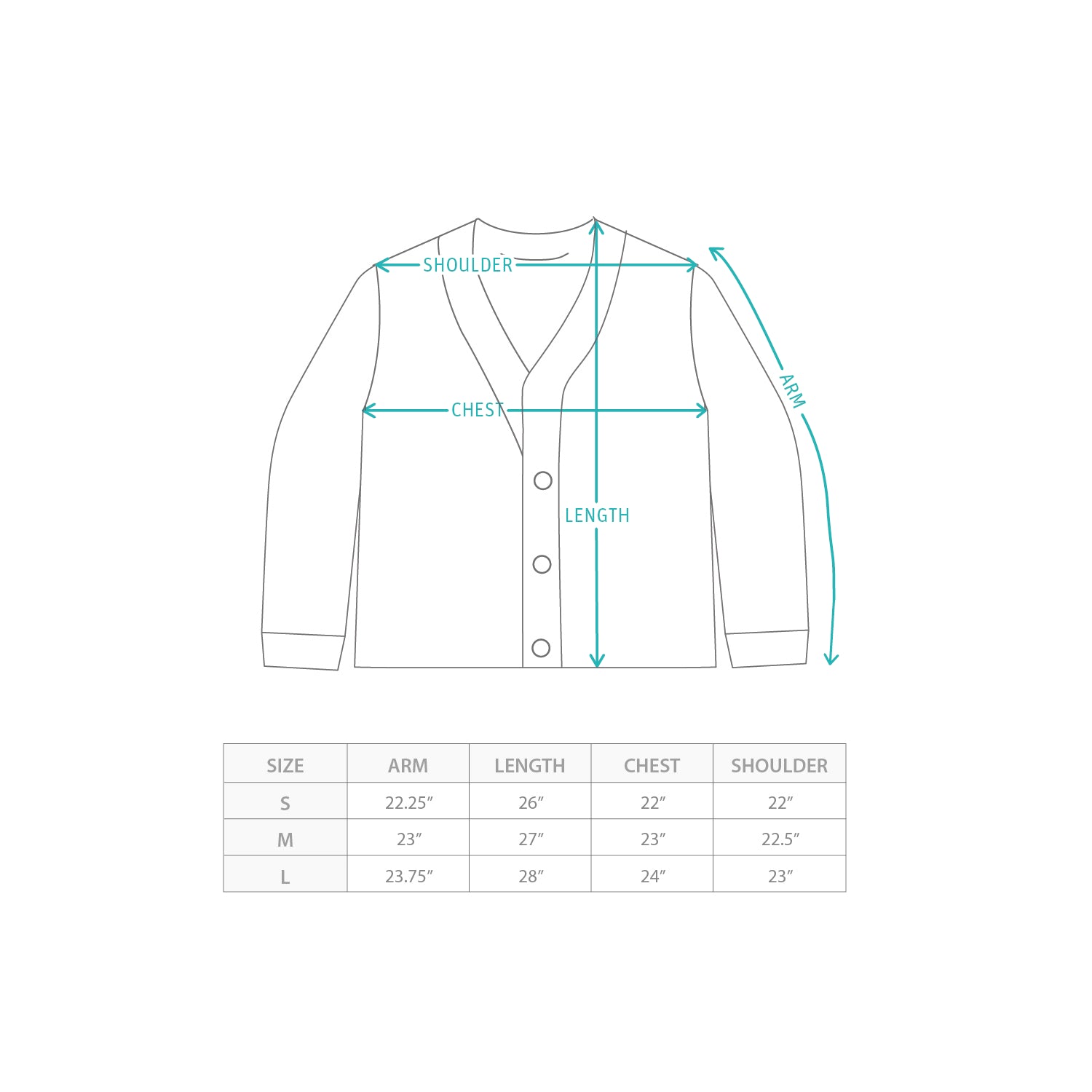 (CD104) Tech Collarless Jacket Size Chart